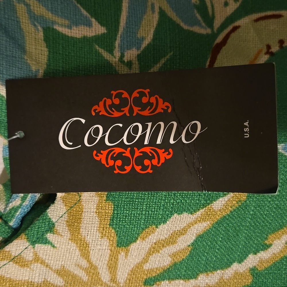 Cocomo Green Floral Mini Dress in Size Medium - Picture 4 of 8